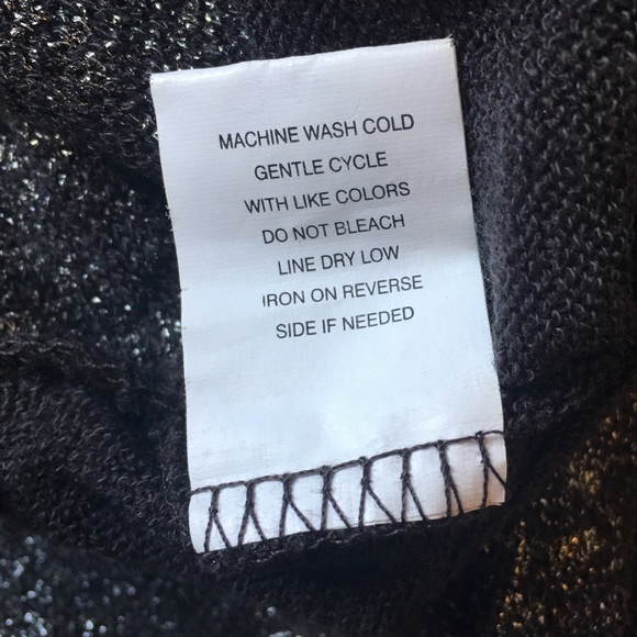 NY Collection Elegant Gray & Silver Cowl Neck Top - Picture 4 of 5